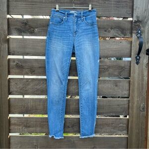 Madewell 10” High Rise Skinny Jeans with Raw Hem